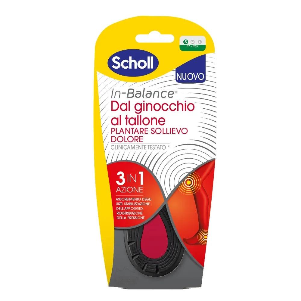 Scholl Plantari In-Balance Sollievo Dolore dal Ginocchio al Tallone Taglia 37-39.5