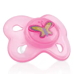 Nuby Sucette Mini Brites Papillon Rose 6-12 mois