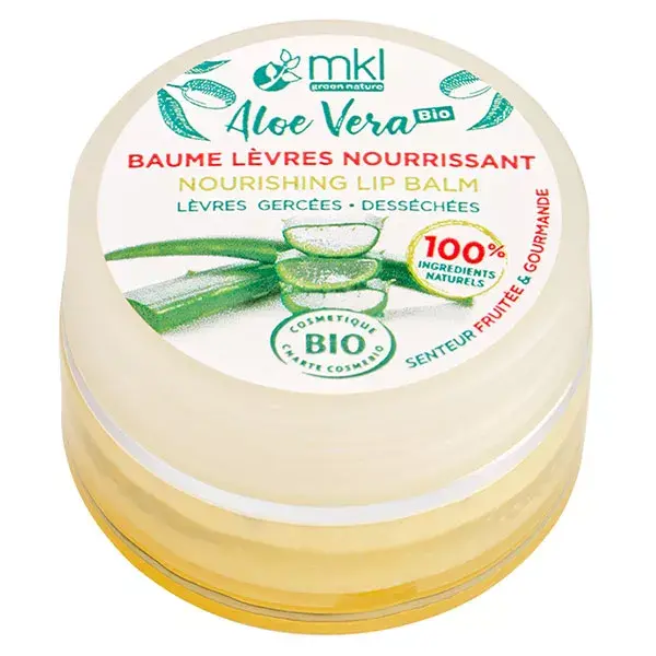 MKL Green Nature Aloe Vera Nourishing Lip Balm Organic 10ml