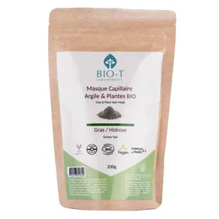 Maschera ayurvedica all'argilla e alle piante Bio-T per capelli grassi - Biologica - 200 g