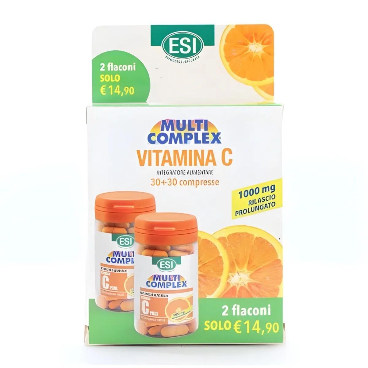 Esi Vitamina C Pura 1000 mg Retard Integratore di Vitamina C 60 Compresse