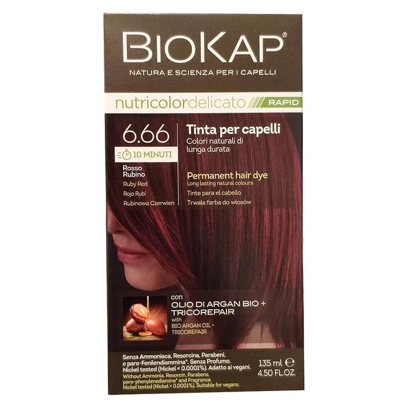 Biokap Nutricolor Delicato Rapid 6.66 Rosso Rubino 135 Ml