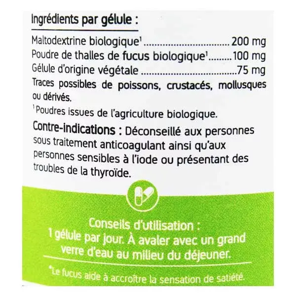 Nat & Form Écoresponsable Algue Fucus Bio 200 gélules végétales