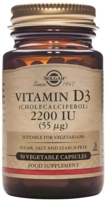 Solgar Vitamine D3 2200 UI (Cholécalciférol) 50 c