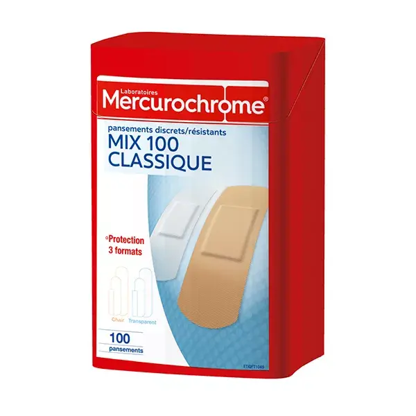 Mercurochrome caja 1 100 aderezos multiusos de alivio
