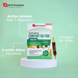 Forté Pharma FortéDétox Confort du Foie 2800 Vinaigre de Cidre 20 ampoules