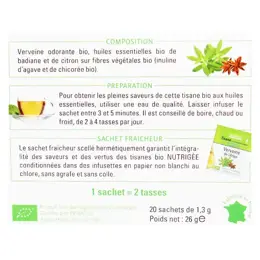 Nutrigée Infusion Bio Verveine de l'Atlas 20 sachets