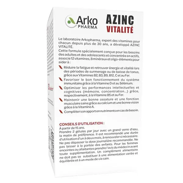 Azinc form & vitality 120 softgels