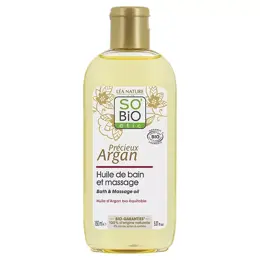 So'Bio Étic Précieux Argan Huile de Bain et Massage Bio 150ml