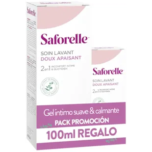 Saforelle Gel Íntimo Suave y Calmante 500 ml + 100 ml REGALO