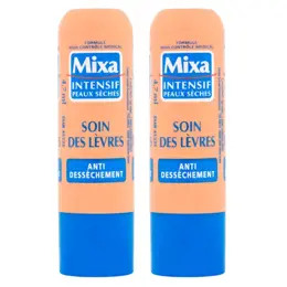 Mixa Visage Soins Lèvres Anti-Dessèchement Lot de 2 x 4,7g