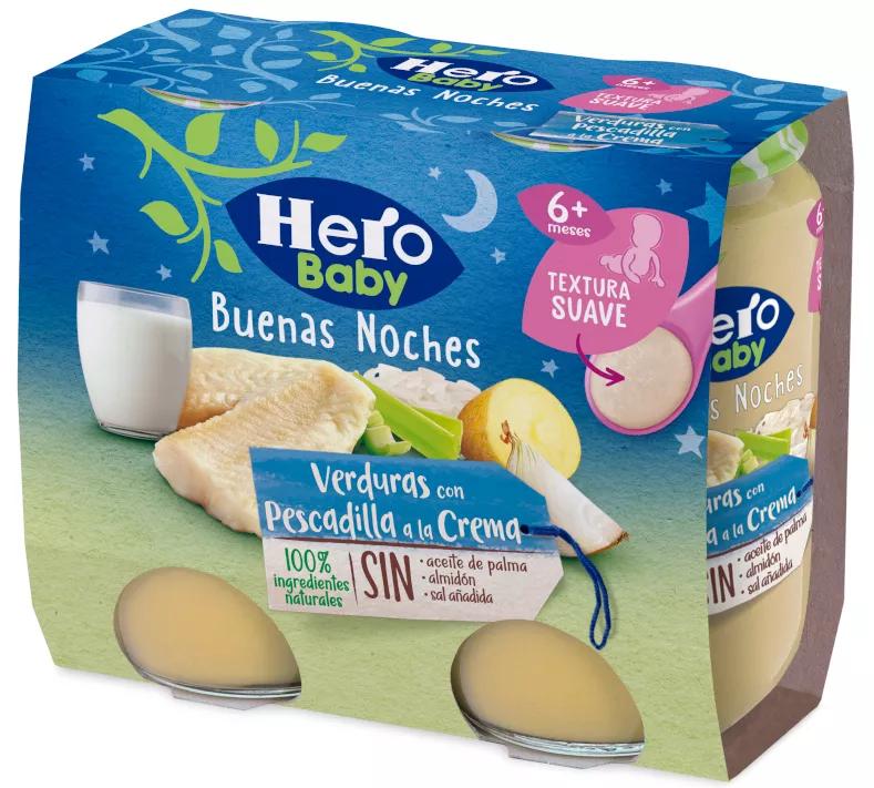 Hero Baby Jars Good Night Vegetables with Creamed Whiting +6m 2x190 gr