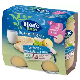 Hero Baby Jars Good Night Vegetables with Creamed Whiting +6m 2x190 gr