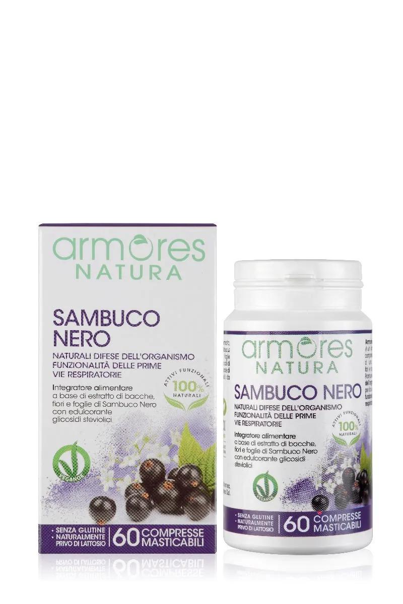 Armores Natura Sambuco Nero Integratore Difese Immunitarie 60 compresse masticabili