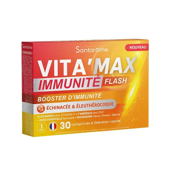 Santarome Vita'Max Booster Immunité Flash Booster d'immunité 30 comprimés