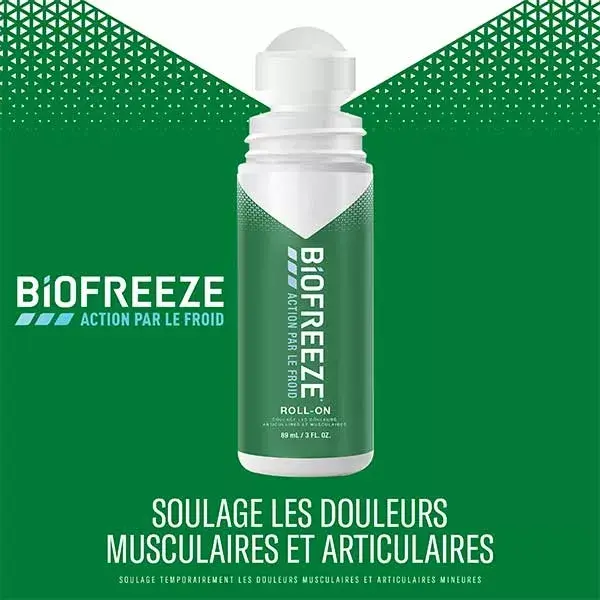 Biofreeze Gel Action par le Froid Muscles et Articulations Roll-on Lot de 2 x 89ml