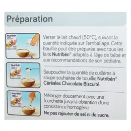 Nutriben 8 Céréales Chocolat Biscuité +12m  250g