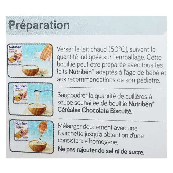 Nutriben 8 Céréales Chocolat Biscuité +12m  250g