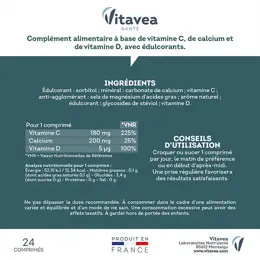 Vitavea Vitamine C + Calcium + Vitamine D  24 comprimés à croquer