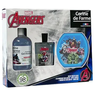 Corine de Farme Avengers Cologne Case 50 ml + Foaming Gel 300 ml + Snack Box