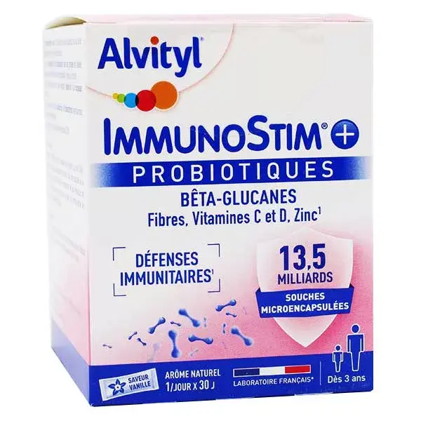 Alvityl ImmunoStim+ Probiotiques Défenses immunitaires dès 3 ans 30 sachets