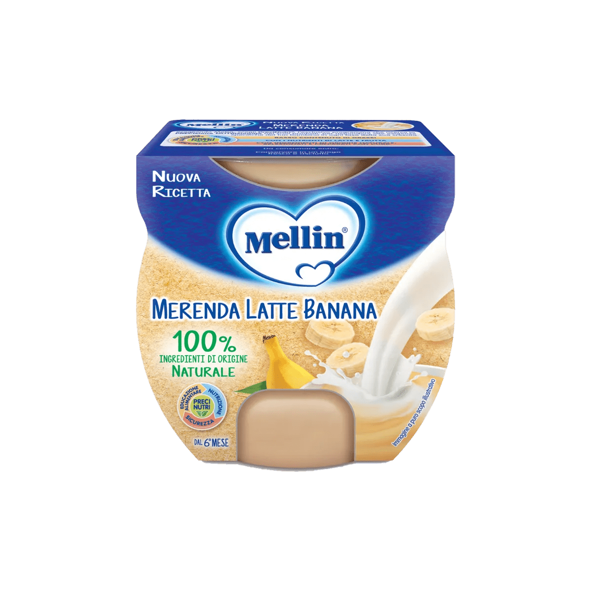 Mellin Merenda Latte e Banana 2 x 100 g