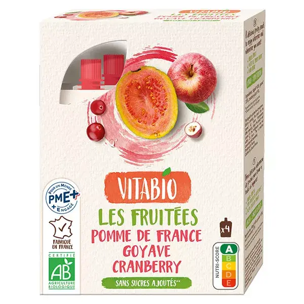 Vitabio Bottles Pomme de Provence Guava Cranberry 4 x 120g