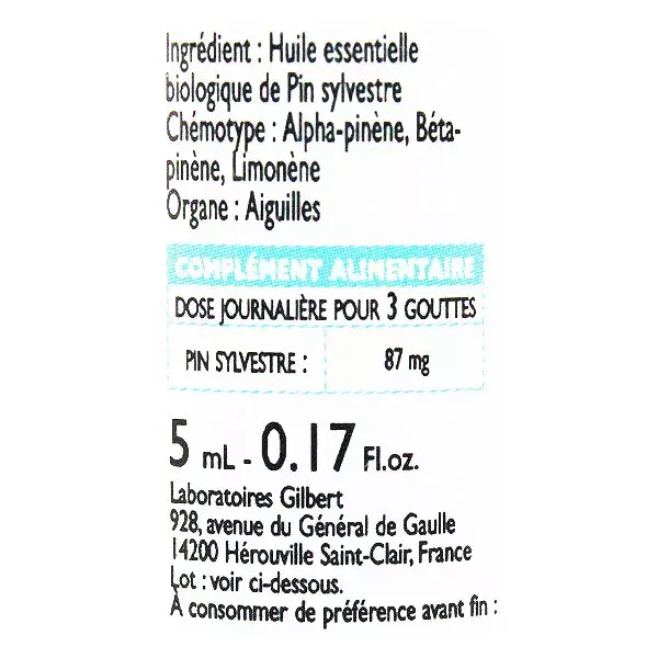 Le Comptoir Aroma Huile Essentielle de Pin Sylvestre Bio 5ml