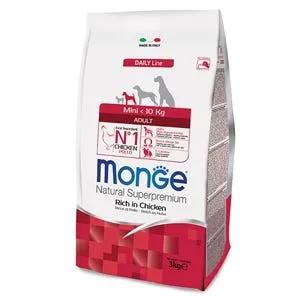 Monge Mini Adult Ricco Di Pollo Crocchette 3Kg