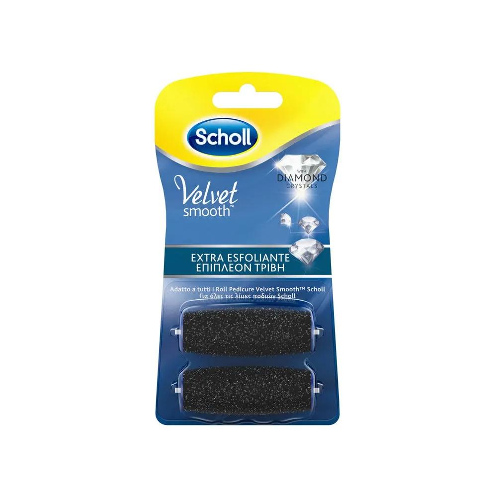 Scholl Velvet Soft Ricariche Extra Esfolianti Con Cristalli di Diamante 2 Pezzi