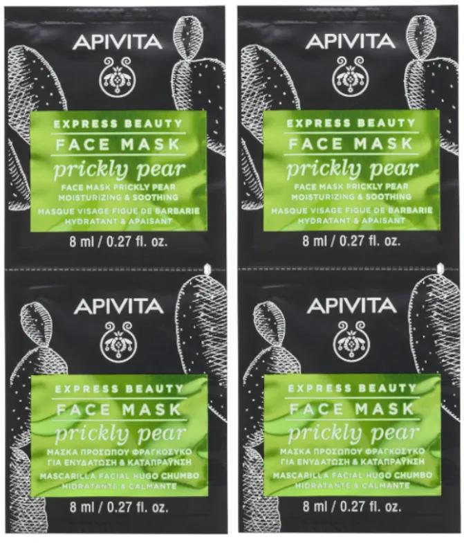 Apivita Express Beauty Feuchtigkeitsspendende und beruhigende Maske 4 Einheiten