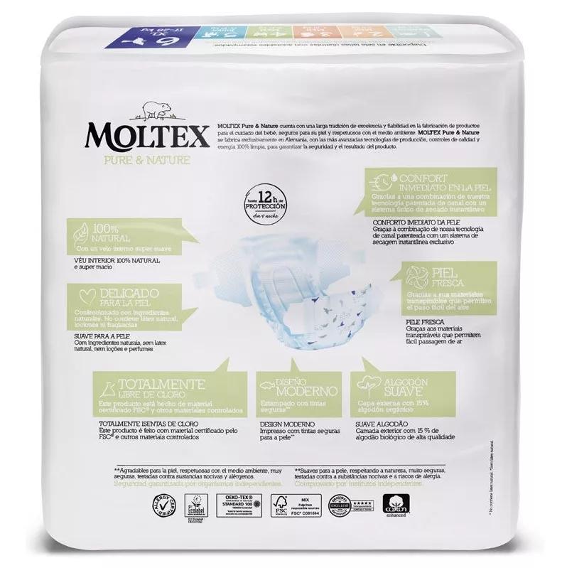 Moltex Pure & Nature Ecologische luiers, maat 6 (17-28 kg), 140 luiers