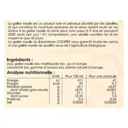 Cooper Gelée Royale Bio 1500mg 20 ampoules