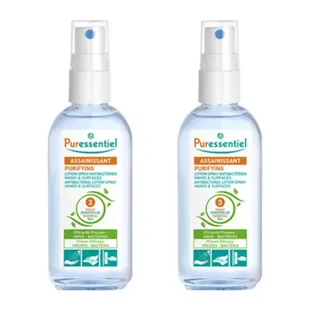 Puressentiel Spray Igienizzante Antibatterico per Mani e Superfici 80 ml Confezione da 2
