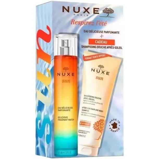 Nuxe Sun Eau Cofanetto con Acqua Profumata Delicieuse 100 Ml + Gel Doccia Nuxe Sun 200 ml In Regalo