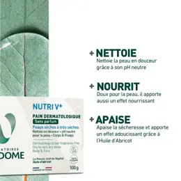 Laboratoires Vendôme - Pain Dermatologique Sans Parfum NUTRIV+ 100g