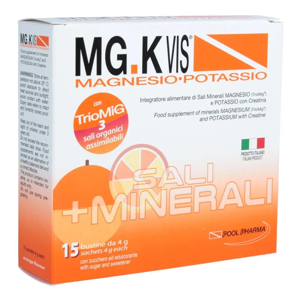 MG.K Vis Magnesio Potassio Arancia Integratore Sali Minerali 15 Bustine