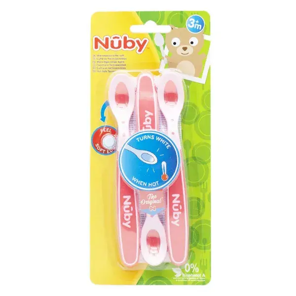 Nûby 3 tablespoons Thermosensibles edge soft 4 months blue