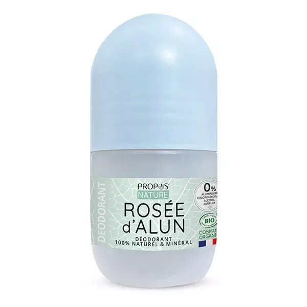 Propos'Nature - Roll-on déodorant Rosée d'Alun - 99% naturel - 50ml