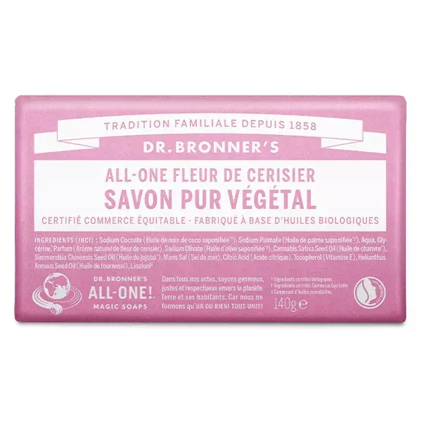 Dr Bronners Pain de savon fleur de cerisier 140g