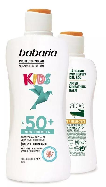 Babaria Leche Solar SPF50+ Infantil 200 ml + After Sun Aloe 100 ml