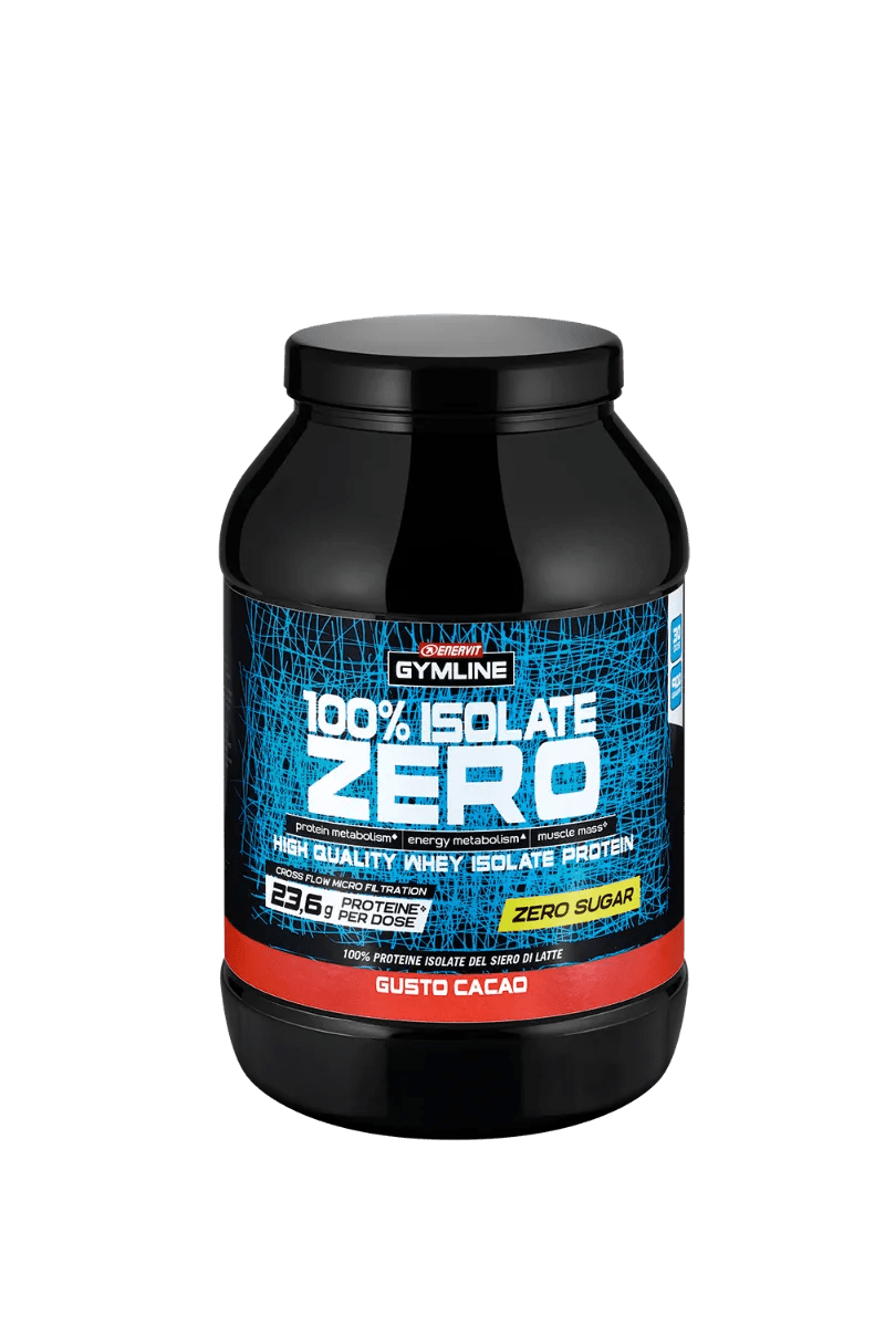 Enervit Gymline 100% Whey Protein Isolate Zero Integratore Proteico Gusto Cacao 900 gr