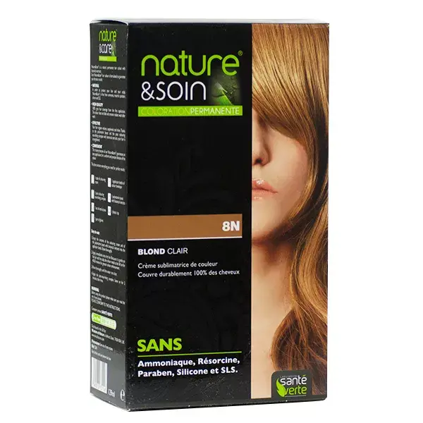 Santé Verte  Nature & care coloring permanent 8N light blonde