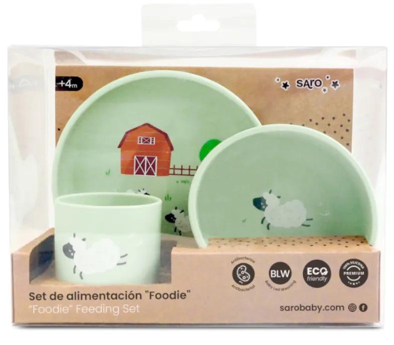 Ensemble de repas Saro Funny Farm Foodie 3 pièces