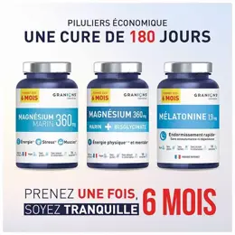 Granions Double Magnésium 360 mg Format Eco 6 Mois 180 comprimés