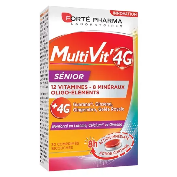 Forté Pharma Multivit' 4G Senior 30 Tablets
