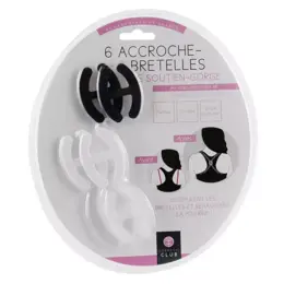 Cosmetic Club Accroche Bretelles Cache Soutien-Gorge 6 unités