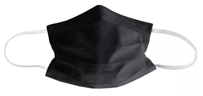 Masque en tissu réutilisable avec 1 couche de couleur noire 1Ud