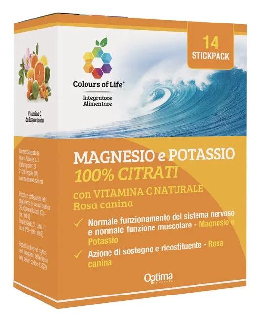 Colours Of Life Magnesio Potassio Vitamina C Integratore 14 Stick