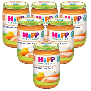 HiPP Tarrito de Verduritas con Pavo BIO +12m 6x220 gr